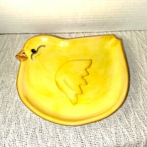 Beautiful Yellow Chick Ceramic Serving Dish 8x8.5